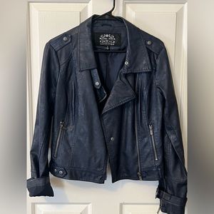 Navy Moto Jacket / great like new  condition